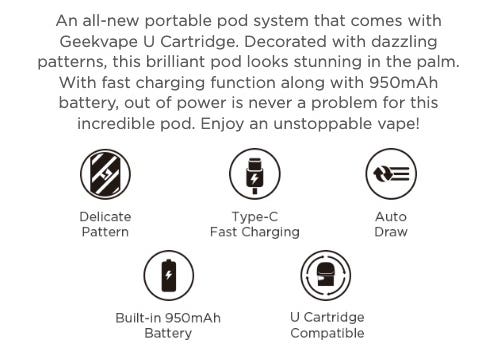 Geekvape Obelisk U Pod Kit - All-new portable pod system