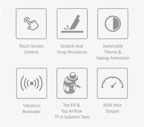 SMOK X-Priv Solo Sub-Ohm Vape Kit - Key Features