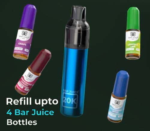 Bar Juice 20k Refillable Disposable Vape Bundle Kit - Easy Refilling Pod System