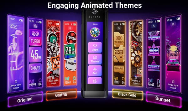 Elf Bar ELFX Ultra Pod Vape Kit - Engaged Animated Themes