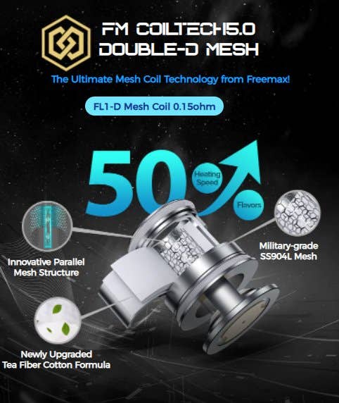 The ultimate mesh coil technology from FreeMax.