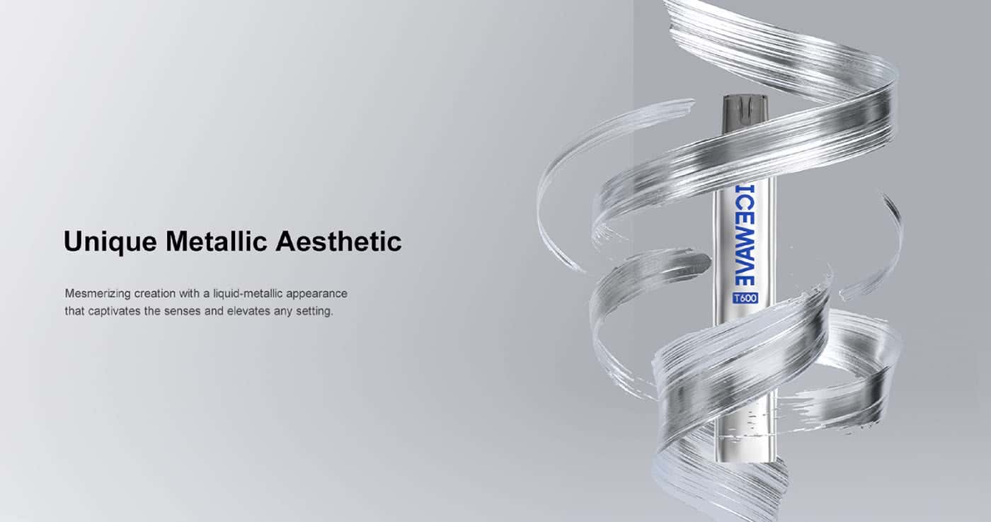 Icewave T600 Disposable Vape Kit - Unique metallic aesthetic
