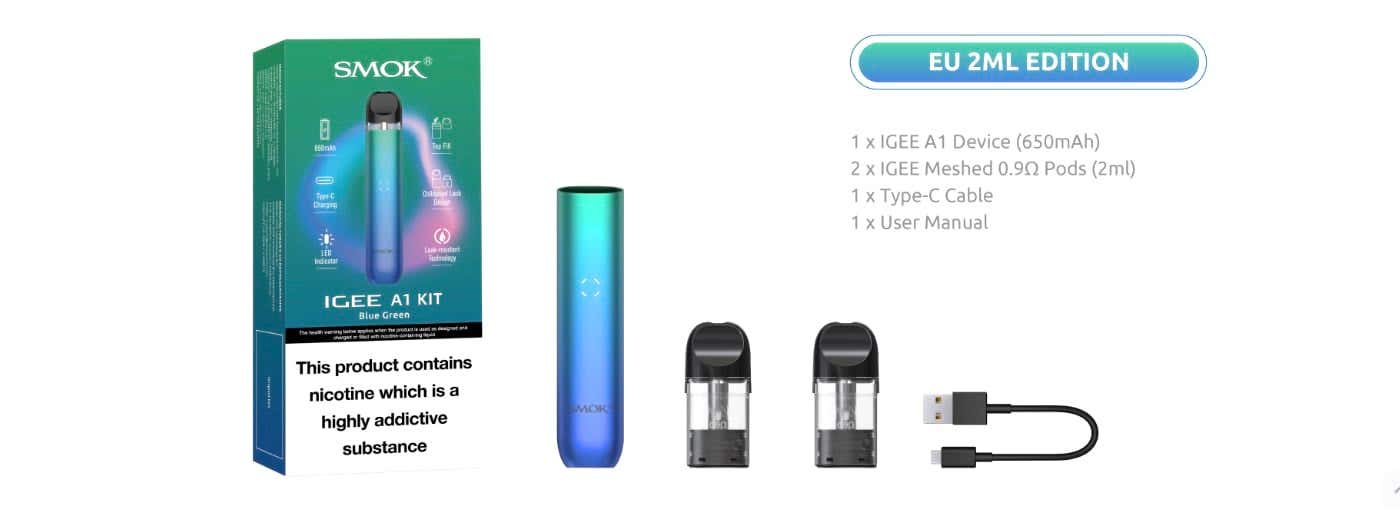 Smok IGEE A1 Pod System - What's in the box?