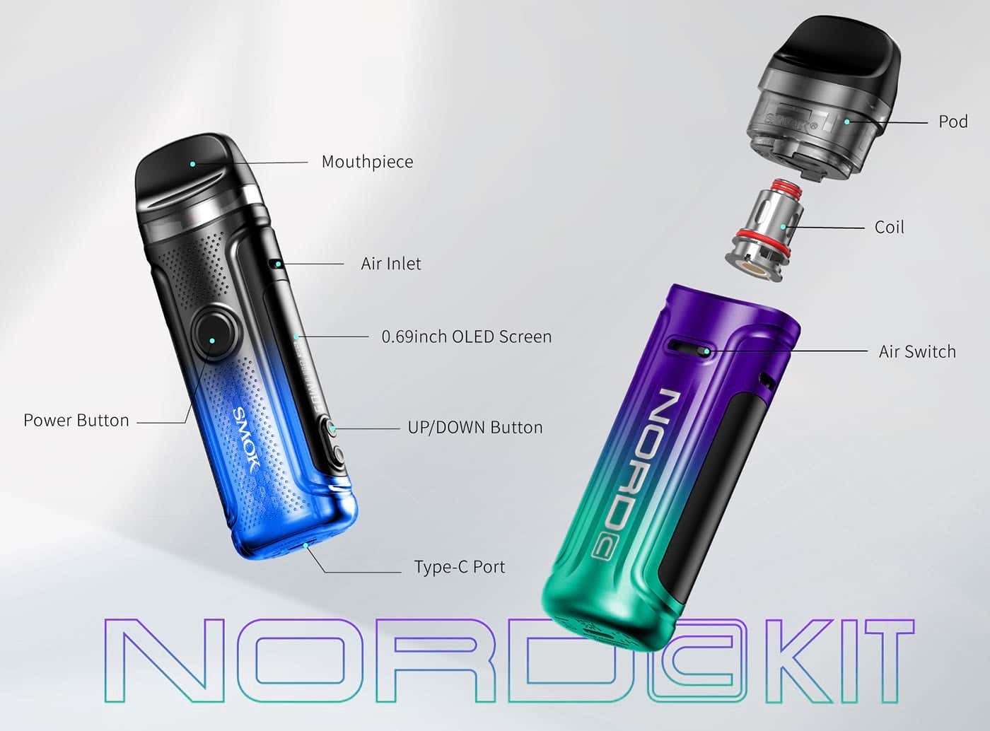 Smok Nord C Pod Vape Kit - Components