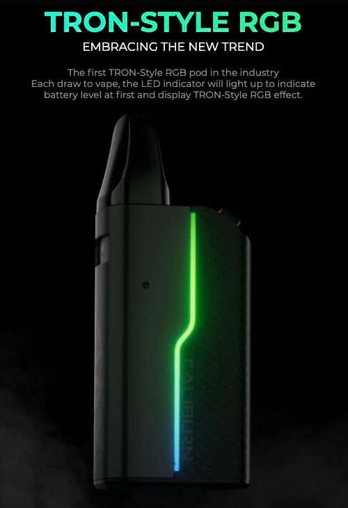 Caliburn GZ2 Pod Vape - Tron-style RGB lighting alerts