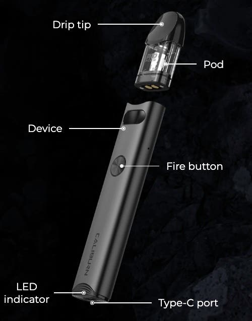 Caliburn A3 Pod Kit - Exploded part view