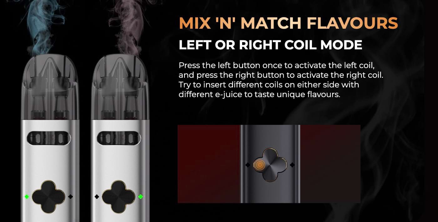 Uwell Caliburn Explorer Pod Vape Kit - Left or right coil mode