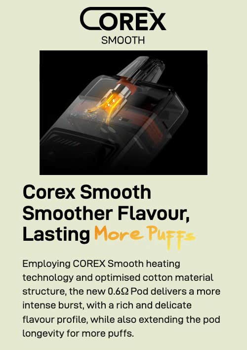 Vaporesso Eco Nano + Eco Nano PRO Pods - COREX Smooth for smoother long-lasting flavour