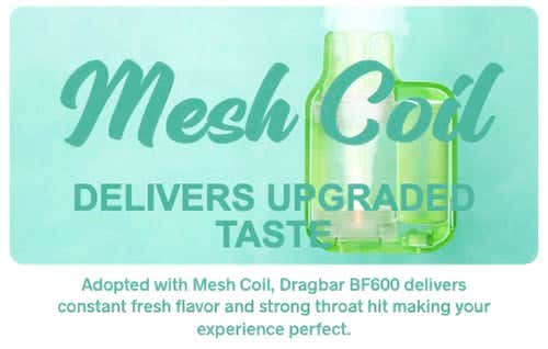 Voopoo Zovoo Drag Bar BF600 Disposable Vape Kit - Mesh coil with upgraded taste