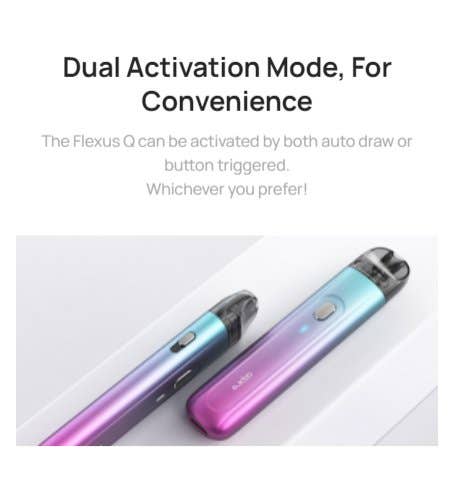 The Flexus Q can be activated by both auto-draw and button triggered.
