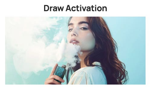 Aspire Gotek Nano Pod Vaping Kit - Draw activation