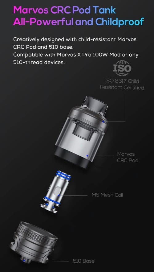 Marvos CRC top-filling tank with dual airflow
