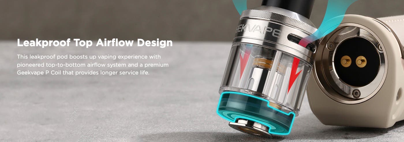 Geekvape Aegis E100 Replacement Pods - Top airflow, leakproof design