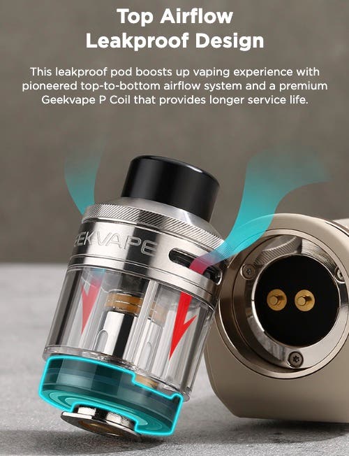 Geekvape E100 Pod - Top airflow, leakproof design