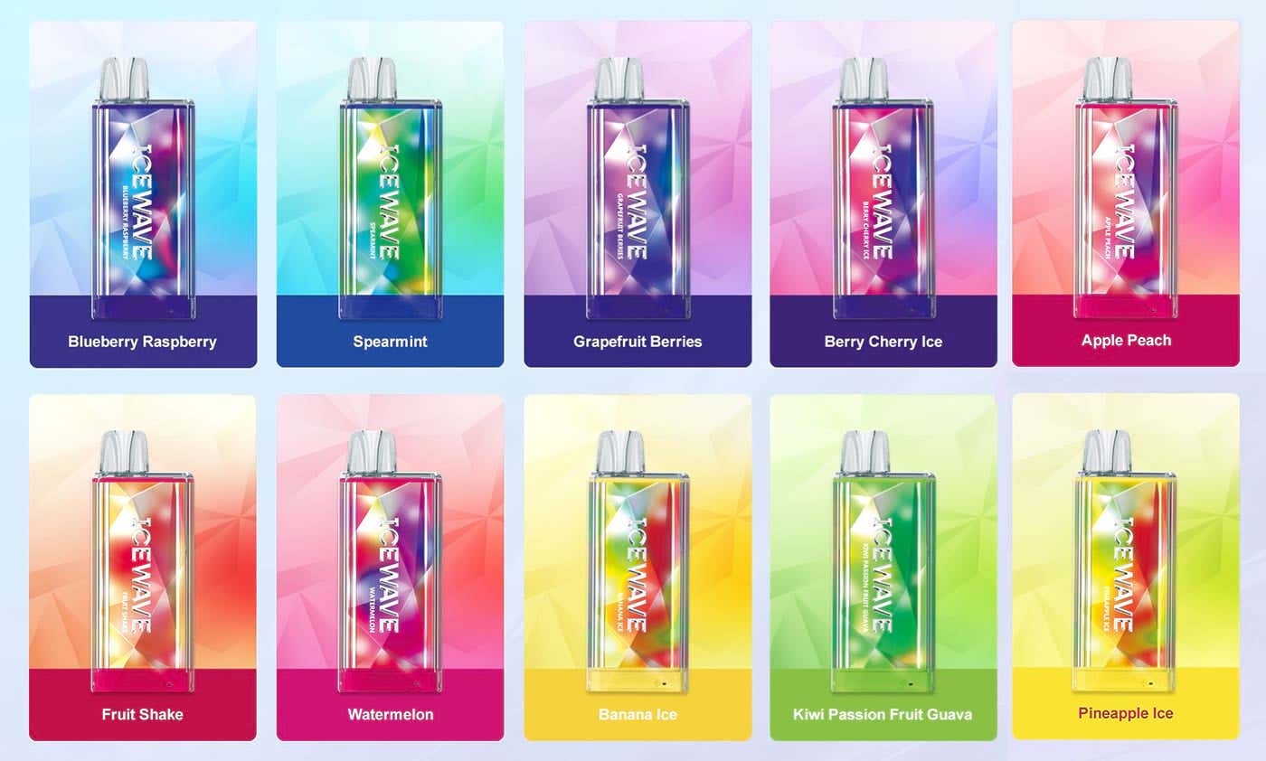 Icewave B600 Disposable Vape Kit - 10 unique refreshing flavours
