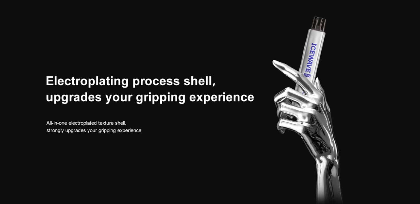 Icewave T600 Disposable Vape Kit - Electroplating process shell, upgrades your gripping experience
