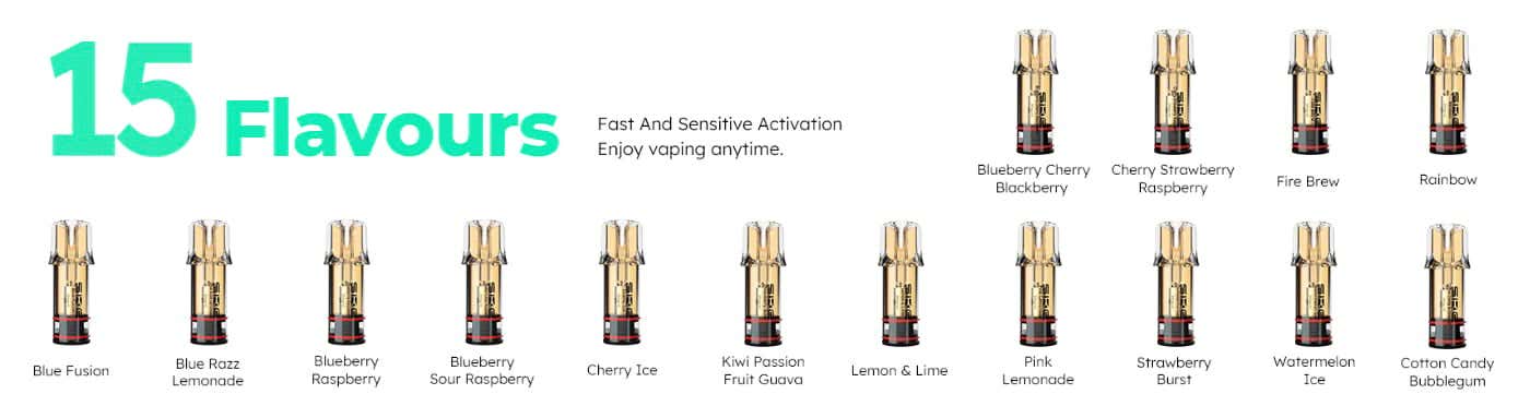 SKE Crystal Plus Prefilled Pod Vape Kit - 15 flavours to choose from