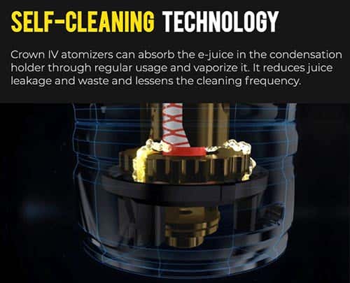 Uwell Crown IV Coils - Self-cleaning technology