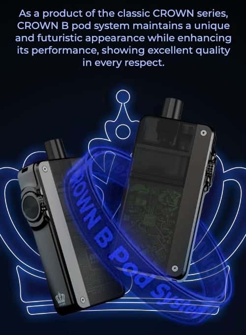 Uwell Crown B Pod Vape Kit - Unique and futuristic