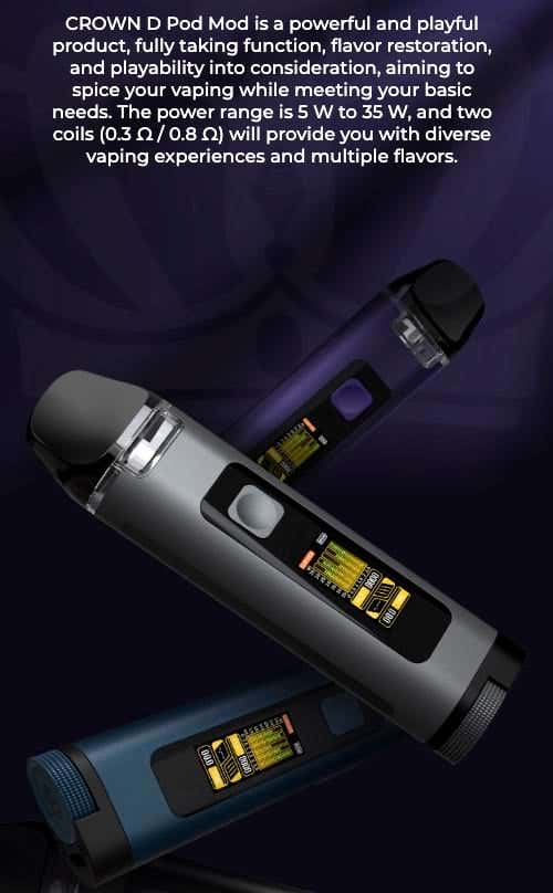 Uwell Crown D Pod Mod - Powerful and multi-functional