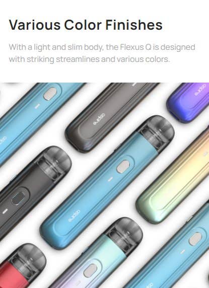 With a light and slim body, the Flexus Q is designed with striking streamlines and various colours.