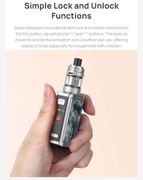 Aspire Rover Plus Pod Vape Kit - Simple, Lock and Unlock Functions