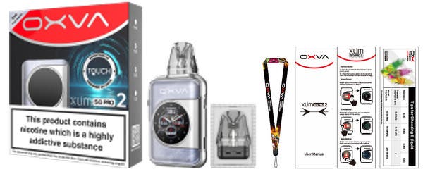 Oxva Xlim SQ Pro 2 Refillable Pod Kit - Packaging Lists