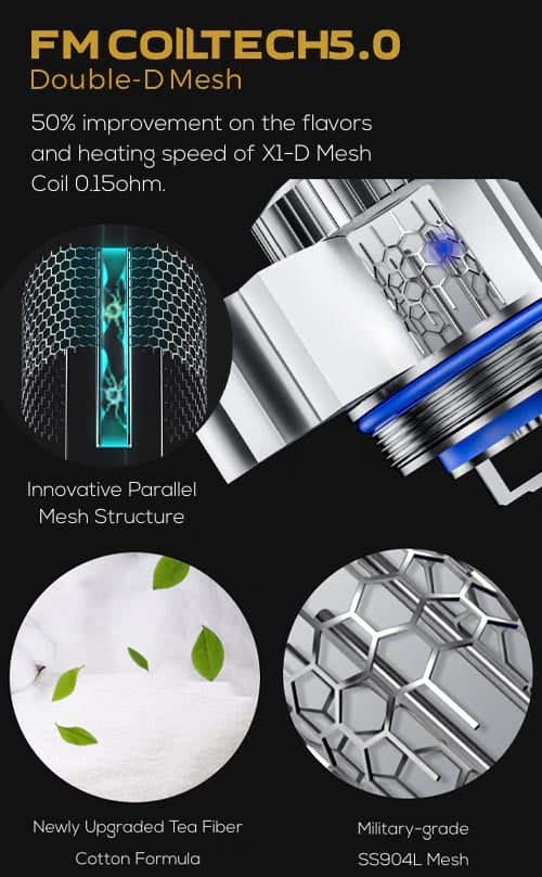 FM Coiltech5.0 Double-D Mesh - 50% improvement on flavour and heating speed