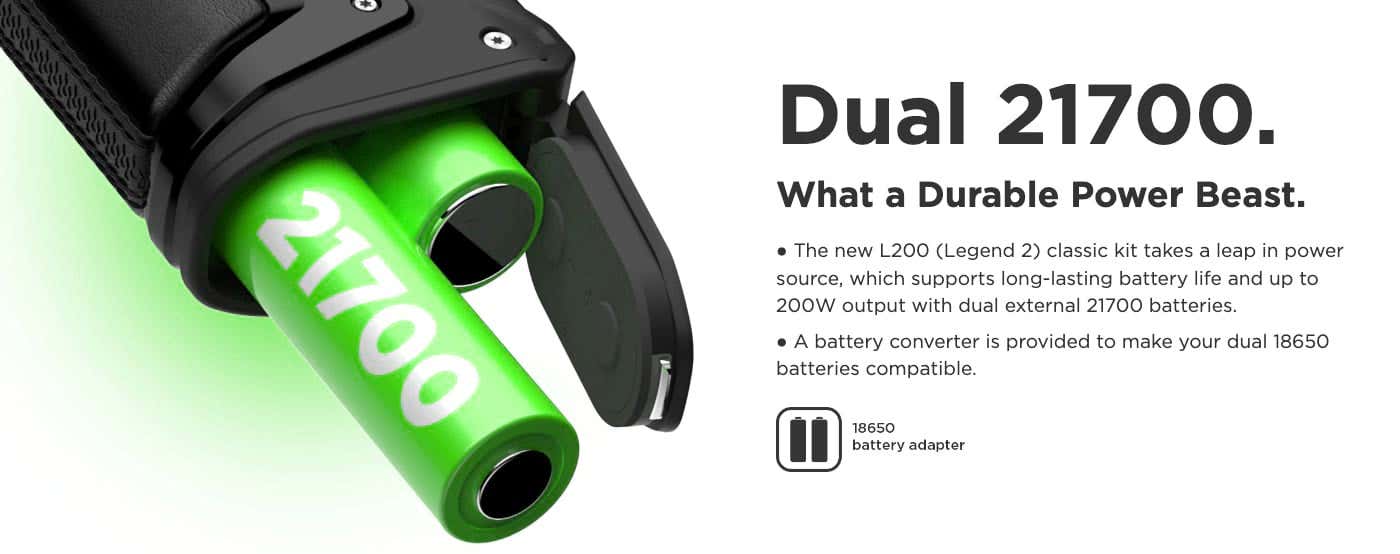 Geekvape L200 Classic Mod - Dual, 21700 batteries