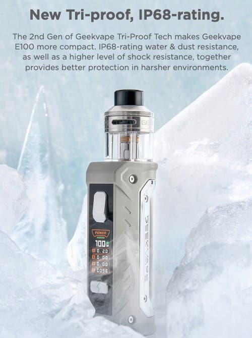 Geekvape Aegis E100 Pod Vape Kit - New tri-proof, IP68-rating