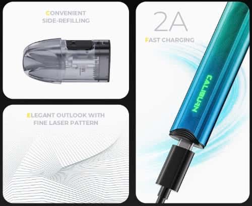 Uwell Caliburn A3S Pod Vape Kit - Features and highlights