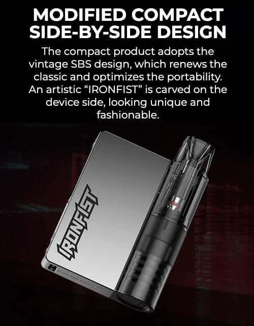 Uwell Caliburn & Ironfist L Pod Vape Kit - Modified compact side-by-side design