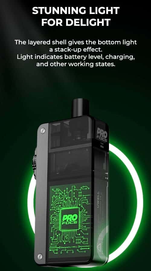 Uwell Crown B Pod Vape Kit - Stunning light for delight