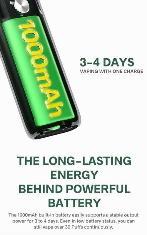 VooPoo Argus G - Long-lasting energy behind powerful battery