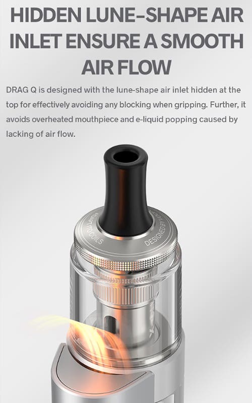 Voopoo ITO-X Pod - Hidden lune-shape air inlet for smooth air flow