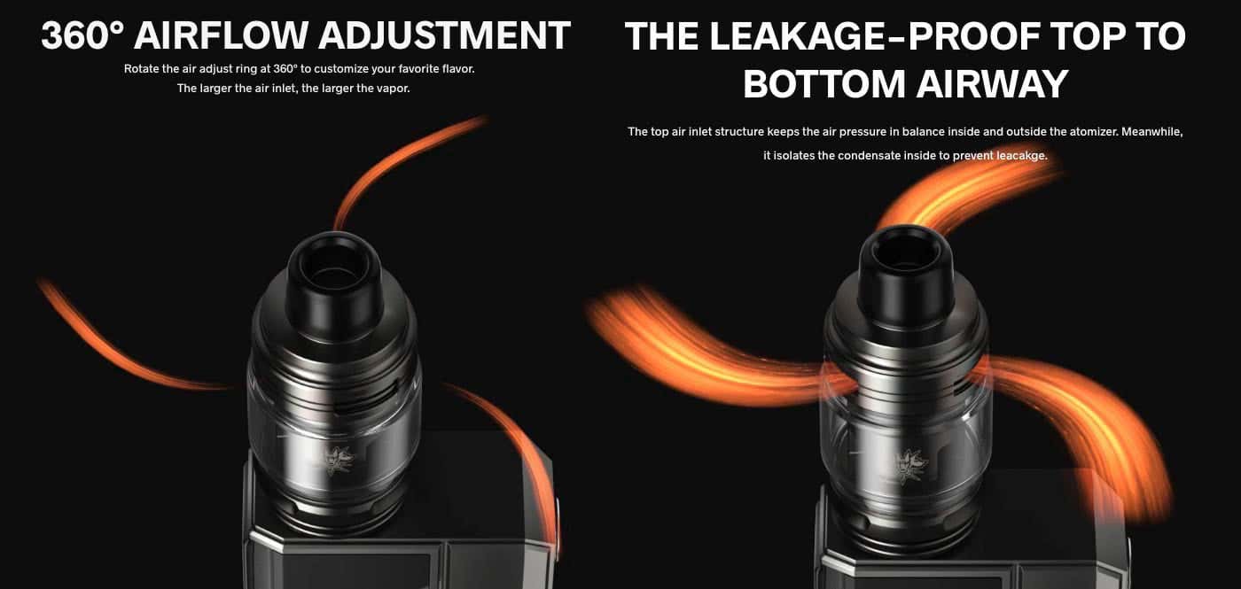 Voopoo UForce-L Tank - Leakage-proof design with top-to-bottom airway