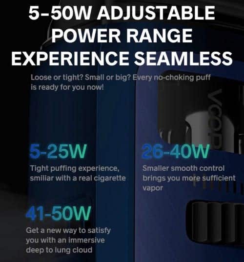 VooPoo Vinci 3 Pod Vape Kit - Seamless adjustability