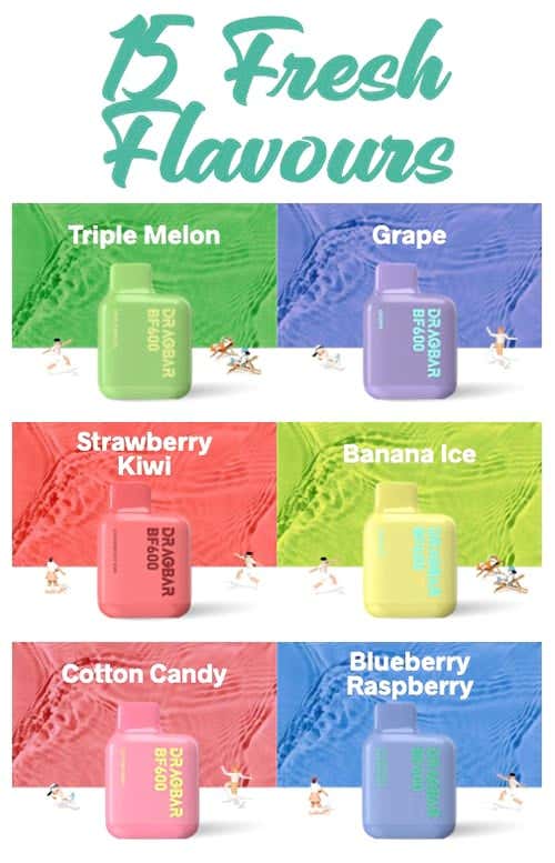 Voopoo Zovoo Drag Bar BF600 Disposable Vape Kit - 15 Fresh flavours!
