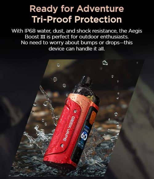 Geekvape Aegis Boost III Vape Kit - Tri-Proof Protection