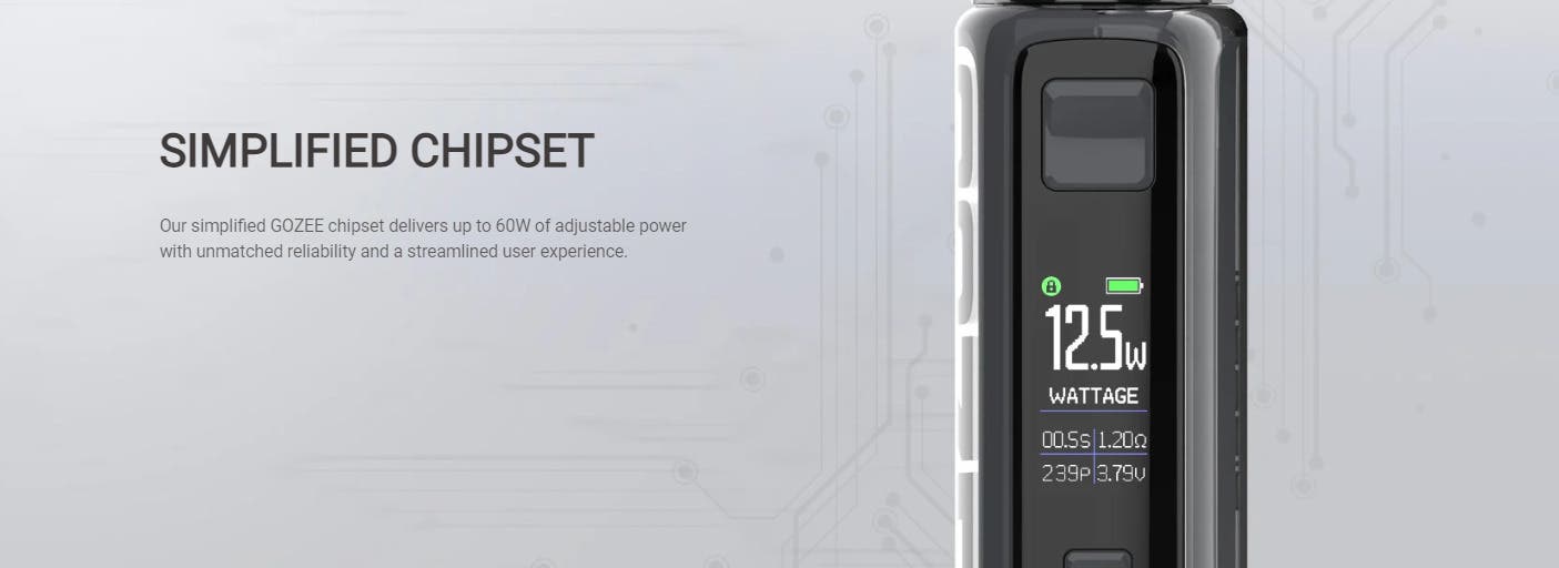 Vape UK Stoptober 2023 Innokin Gozee Starter Kit - Simplified chipset