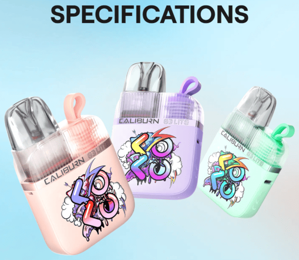 Uwell Caliburn G3 Lite Koko Pod Kit - Specifications
