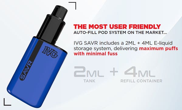 IVG SAVR Prefilled Pod Vaping System - The most user-friendly closed pod vaping system