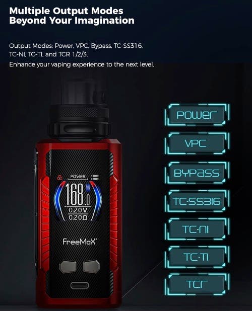 Maxus Max Pro 168w - 7 different output modes