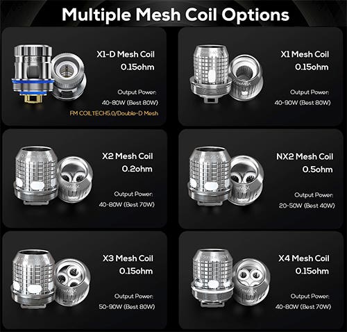 Fireluke coils - multiple mesh coil options for your Fireluke 4 Tank