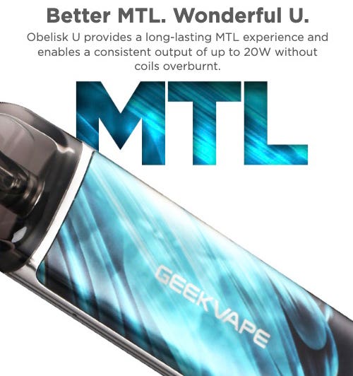 Geekvape Obelisk U Pod Kit - Better MTL, wonderful U