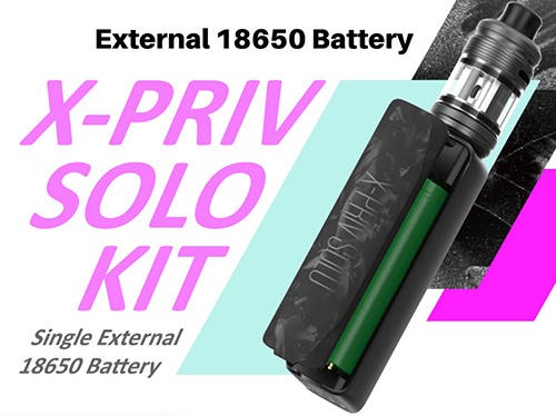 SMOK X-Priv Solo Sub-Ohm Vape Kit - External battery use