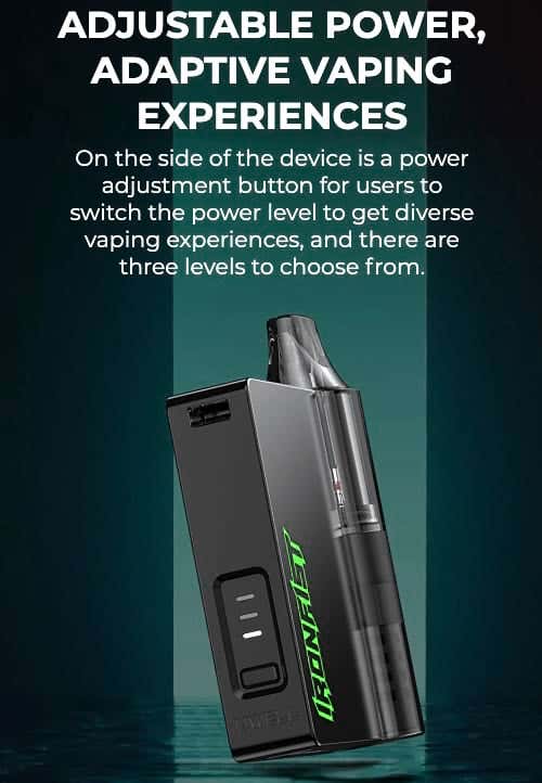Uwell Caliburn & Ironfist L Pod Vape Kit - Adjustable power, adaptive vaping