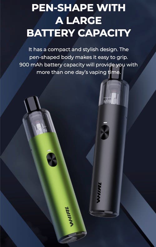 Uwell Whirl S2 - Large 900 mAh battery capacity