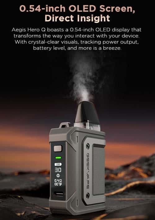Geekvape Aegis Hero Q Pod Vape Kit - Essentials all in One Screen