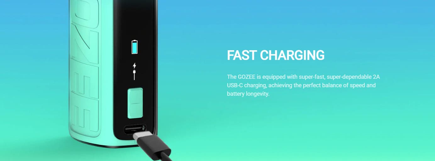 Stoptober 2023 Bundle Innokin GOZEE Kit - Type-C USB fast charging capabilities with a built-in 2100 mAh battery